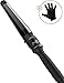 Xtava Twist Curl Curling Wand - 1 to 1.5 Inch Professional Hair Wand with Ceramic Barrel Cool Tip Auto Shut Off - Dual Voltage Travel Curler for Long or Short Hair and Heat Resistant Glove
