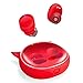 FENGJIDA True Wireless Earbuds, Red Bluetooth Earphone with USB Charging Case, HD Stereo Sound and Dual Mic