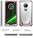 Poetic Moto G7 Rugged Clear Case, Full-Body Hybrid Shockproof Bumper Cover, Built-in-Screen Protector, Guardian Series, DO NOT FIT Moto G7 Power Or Moto G7 Play, Pink/Clear