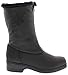 Boston Accent Round Toe Black Snow Boot for Women | Women Synthetic Mid Calf Black Winter Boot