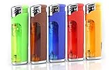 Smoke Mart Refillable Butane Cigarette Lighter with LED Flashlight (Quantity of 5)