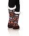 SDBING Women's Warm Cozy Fuzzy Fleece-lined Knee Highs Christmas gift Slipper socks (Brown)