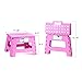 ACSTEP 9 Inch Folding Step Stool - The Lightweight Step Stool is Sturdy and Safe Enough. Opens Easy with One Flip. Great for Kitchen, Bathroom, Bedroom Pink