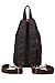 Aidonger Body Purse Chest Bag Bodybag Canvas and Leather Messenger Bag (Black)