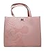 Loungefly x Disney Minnie Mouse Pink Debossed Top-Handle Bag (One Size, Pink)