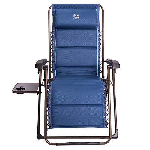 Timber Ridge Zero Gravity Patio Locking Lounge Chair Oversize XL Padded Adjustable Recliner with