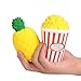 TEEGOMO Kawaii Pineapple and Popcorn Slow Rising Scented Jumbo Squishy Stress Relief Squeeze Decorations Toy Gift Fun