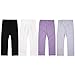 MyKazoe Girls Seamless Capri Leggings (Set of 4) (9, Basics (Black, Grey, White, Lavender))