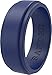 Silicone Wedding Rings 3 Pack Wedding Bands All Sizes for Active Men and Women, Fitness, Engineers, Sports, Weightlifting | Comfortable Fit, Skin Safe Soft Rubber Wedding Rings (Black, Blue, Gray, 10)