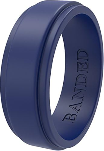 BANDED GLORY Silicone Ring Men, Silicone Wedding Rings for Men