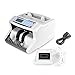 Pyle Upgraded Bill Counter Machine - Cash, Automatic Counting, Toploader, UV & MG Counterfeit Detection, UV Scanning, LCD Display, 1500 Pieces Per Min, U.S. & Canadian Dollar, Euros & Pound - PRMC500