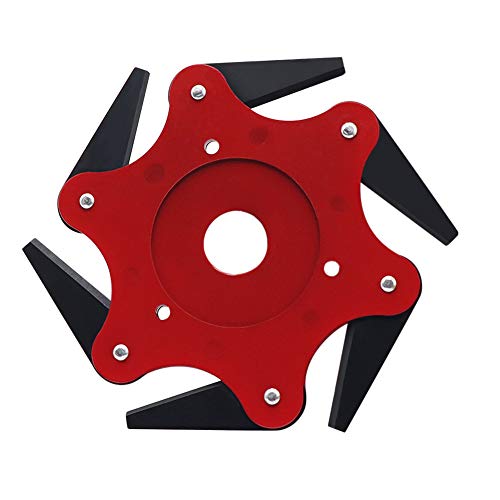 Trimmer Head Lawn Mower Head - 6 Steel Blades Razors 65MM Lawn Mower Sharpener Grass Weed Eater Brush Cutter Accessory Tool