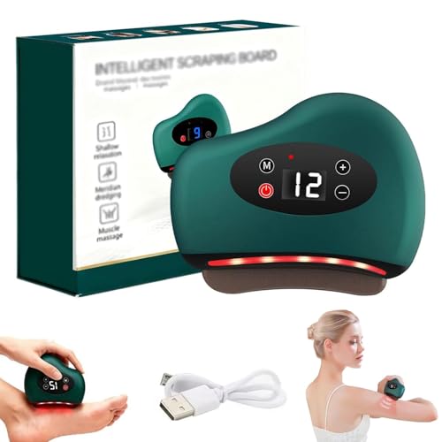 Thermaedge Foot Scraper, 4-in-1 Vibration Device for Muscle Care, Heated Gua Sha, Therma Edge Pro for Plantar Fasciitis and Deep Tissue Massage, Therma Edge Muscle Scraper with 10ml Oil