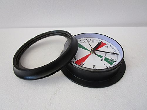 Brass Blessing Large - Ship's Clock - Marine Radio Room Clock - Roman - Aluminium - Boat/Maritime/Nautical (5008B)