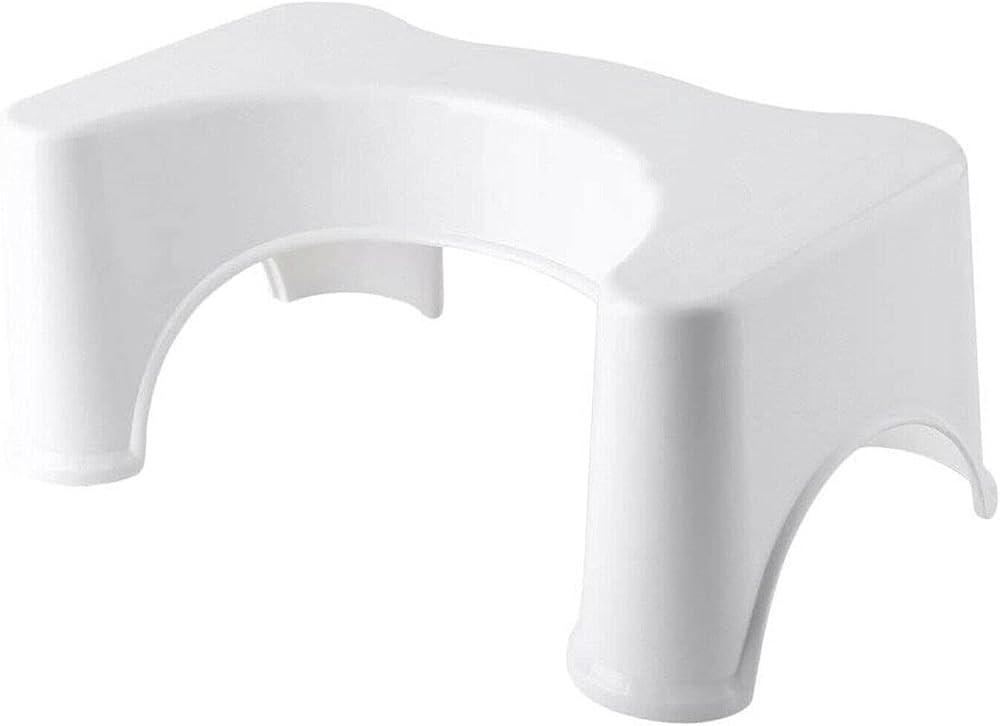 JJA Bathroom Toilet Stool Foot Step Stool Light Grey Anti-Slip Ergonomic