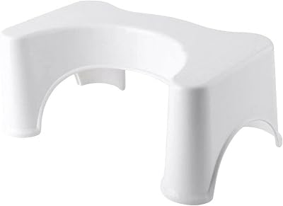JJA Bathroom Toilet Stool Foot Step Stool Light Grey Anti-Slip Ergonomic