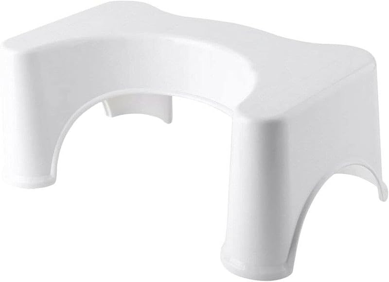 JJA Bathroom Toilet Stool Foot Step Stool Light Grey Anti-Slip Ergonomic