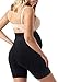 Maternity Belly Support Activewear Biker Shorts Athletic Pregnancy Girlshorts (Deepest Black, Medium)