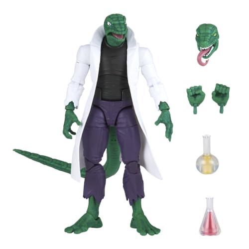 Marvel Legends Series Spider-Man 15-cm Marvel’s Lizard Retro Action Figure Toy, Includes 5 Accessories