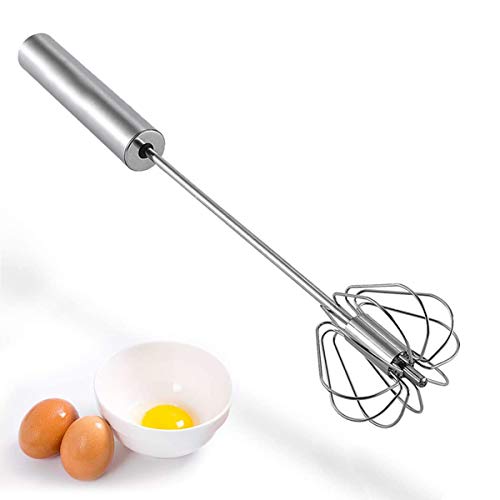 Mowelai Stainless Whisks, Semiautomatic Egg Whisk Beater Mixer, Easy