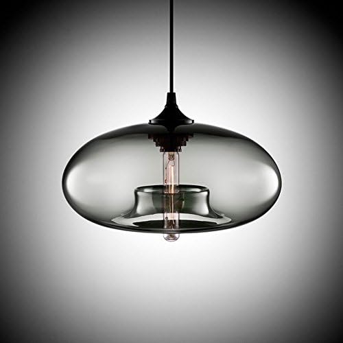 Cozyle Modern Design Pendant Hanging Light Glass Shades Grey
