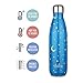 MIRA 17 oz Stainless Steel Vacuum Insulated Water Bottle - Leak-Proof Double Walled Cola Shape Bottle - Keeps Drinks Cold for 24 Hours & Hot for 12 Hours - Stars