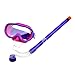 Kids Silicone Scuba Swimming Swim Diving Mask Snorkel Glasses Set Anti Fog Goggles (Violet)