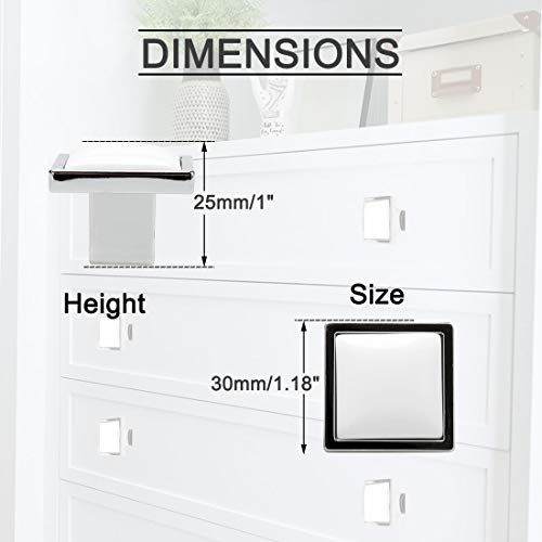 Piccocasa 6pcs Ceramic Knobs Knob Drawer Square Pull Handle