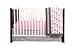 Bacati - Elephants Pink/Grey 10-Piece Nursery in a Bag Girls Crib Baby Bedding Set with Bumper Pad