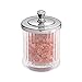 iDesign Alston Bathroom Vanity Canister Jar for Cotton Balls, Swabs, Cosmetic Pads - Clear/Chrome 3.5