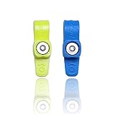 Lion Royal Dog Tag Clip, Dog Tag Silencer Easily Change Plastic Pet ID Tag Holder for Dogs & Cats Collars and Harnesses. (Fluorescent Yellow, Blue)