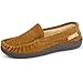 Alpine Swiss Yukon Mens Suede Shearling Slip On Moccasin Slippers Chestnut 9 M US