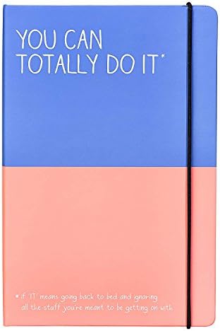 Happy Jackson 'You Can Totally Do It' A5 Notebook | Blue and Pink | 192 Pages