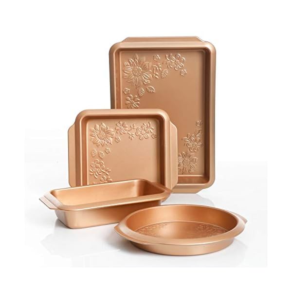 Gibson Country Kitchen 4 pc Embossed Nonstick Bakeware Set, 4Piece