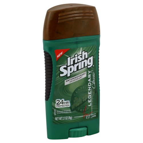 Irish Spring Antiperspirant Deodorant, Legendary Classic, 2.7 oz.