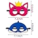 MALLMALL6 12Pcs Little Shark Masks Set Shark Party Favors Children Cosplay Soft Mask Half Masks Birthday Themed Party Masks with Cute Shark Stickers Felt Masks for Kids Boys Girls