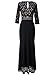 VFSHOW Womens V Neck Floral Lace Keyhole Back Formal Evening Maxi Dress