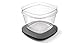 Rubbermaid Premier Food Storage Container, 4 Pack, 5 Cup, Grey