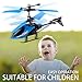 Remote Control Helicopter Flying Toys, Mini Led Rechargeable Hand Operated Drone with LED Light for Kids, Boys Girls Indoor Outdoor Games(Blue)