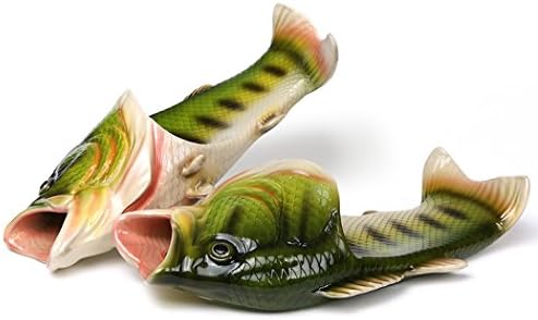 AOBMY Summer Unisex Sandals Beach/House Fish Shoes &amp; Casual Fish Slippers For Men And Women (40/8.5 B(M) US Women/7 D(M) US Men, Green)