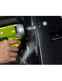 SmartEco   Kit combinado de destornillador inalámbrico de iones de litio de 20 V y controlador de impacto con luz de trabajo LED (2 baterías de 2 Ah y 1 cargador de batería incluido)