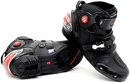 NEW Men's Motorcycle Racing Boots Black US 8
