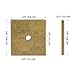 10 Plain Square Washers Brass Hardware 1.57
