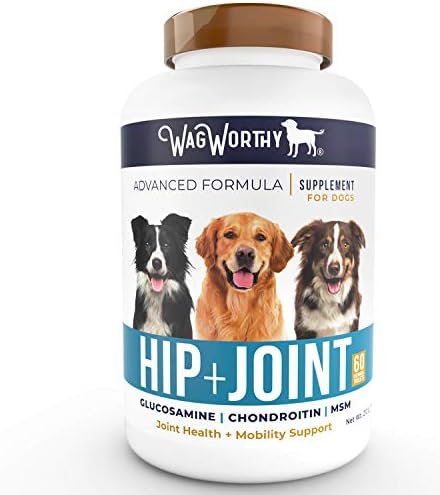 Naturals Advanced Hip and Joint Supplement for Dogs with Chondroitin, MSM and Glucosamine for Dogs, Improves Mobility, Arthritis Pain Relief for Dogs, 60 Chewable Tablets, Made in USA