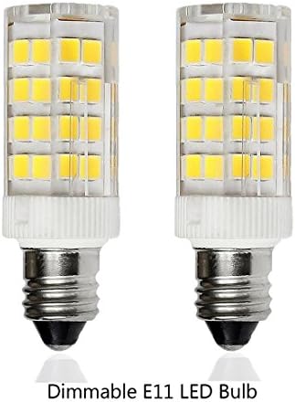 Ledlight-35 Watt ,E11 Mini Candelabra Base Halogen Bulb, JD ,T4, E11 LED Light Bulb ,Soft White for Ceiling fan and Chandelier (Pack of 2) (soft)