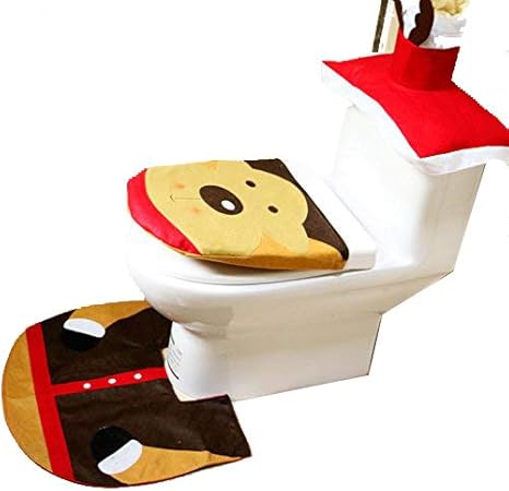 Amazon.de: 3 Schneemann WC-Sitz Bezug und Teppich Set für Badezimmer