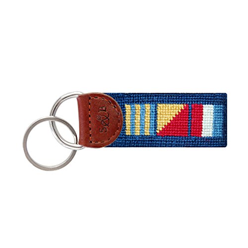 Smathers & Branson Men's Needlepoint Key Fob Got Rum/Classic Navy
