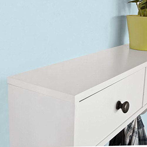 Haotian Wall Shelves,Wall rack,Wall Cabinets ,Wall-Mounted Cabinets ,Storage Racks, Hanging Entryway Shelf,Storage Shelf ,and Coat Rack Wall Shelf with Hooks (FRG178-W) - Thumbnail 4