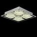 Ceiling Light Modern Flush Mount Ceiling Lamp Dimmable LED Kitchen Lighting Fixture Square Lamp K9 Crystal Grid Shape Top Grade LED Light for Sitting Room Bedroom Dining Room Foyer W14.2H2.8''