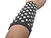 Simplicity AMC Metal Spike Punk Rock Wide Strap Synthetic Leather Bracelet Buckle,Black